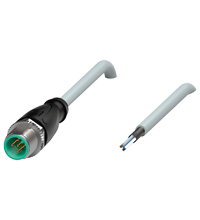 V15S-G-5M-PUR-ABG 缆线连接器，带屏蔽