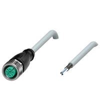 V15-G-10M-PUR-ABG 缆线插座，带屏蔽