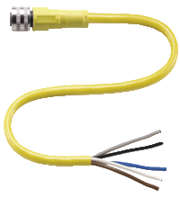 V15-G-YE5M-PVC 母头连接器