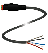 DT4S-G-BK10,5M-PUR-O2/CAN 缆线插座，带屏蔽
