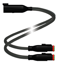 DT2S/DT2S-G-0,3M-PUR-O1-T-DT4P Y 型连接缆线