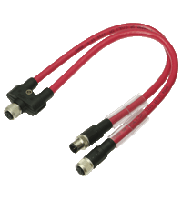 ICZ-3T-0,3M-PVC-CCL-V1-G Y 型连接缆线