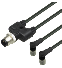 V3-WM-BK1,5M-PUR-U-T-V1-G Y 型连接缆线