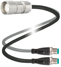 V23-G-T-0,3M-PUR-TP-V19/V19-G Y 型连接缆线