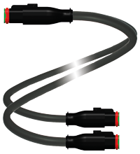 DT2S/DT2S-G-0,3M-PUR-O1-T-DT4S Y 型连接缆线