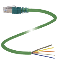 V45-G-C5-GN1M-PUR-E1S 电缆连接器，以太网