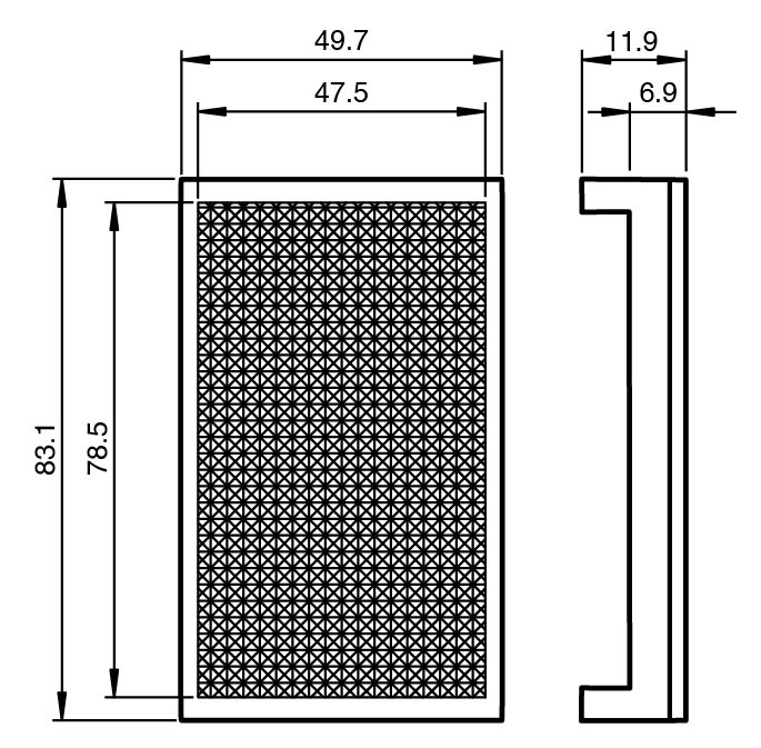 REFLECTOR 82.5X49X6MM 反射板